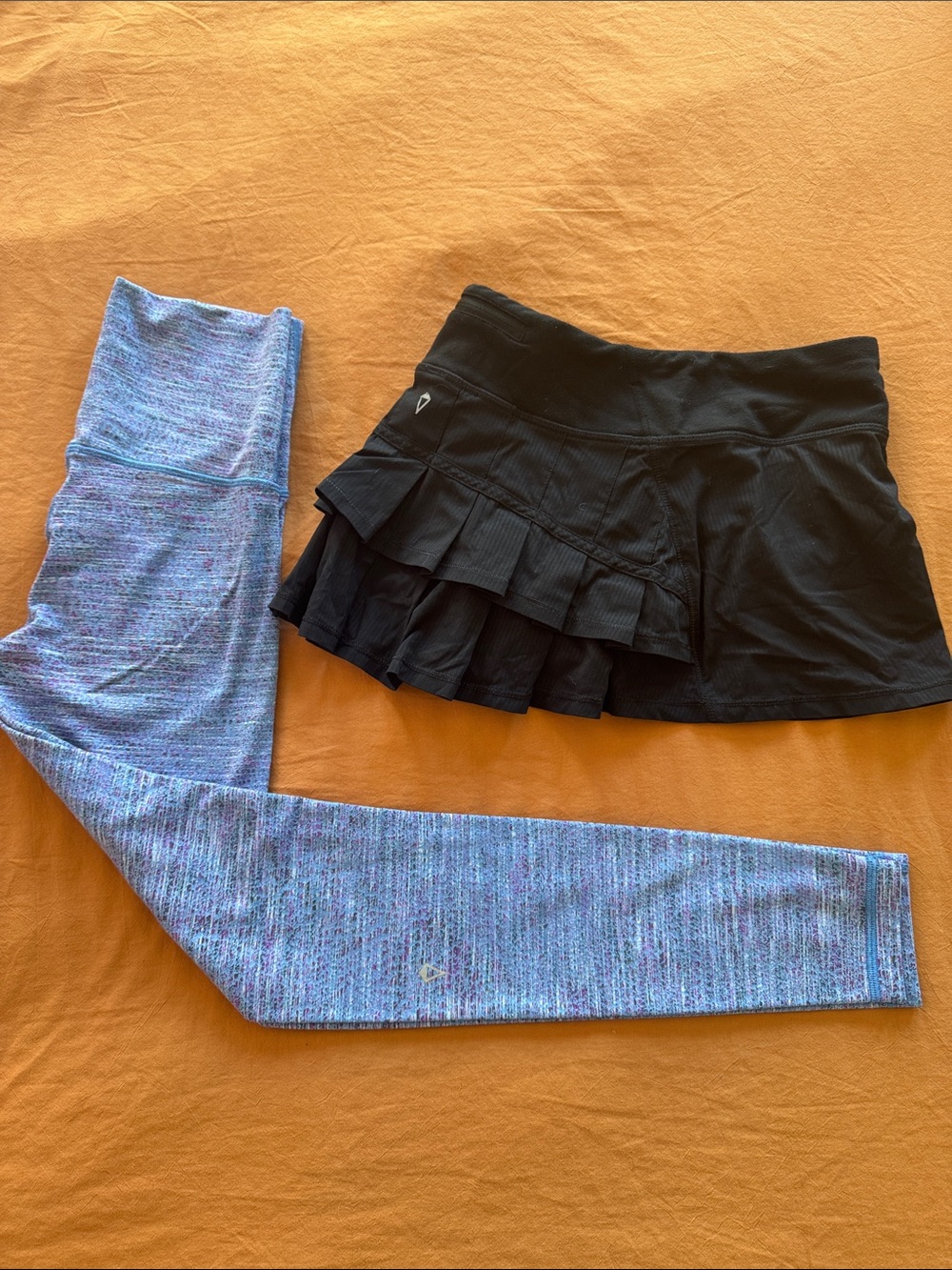 Ivivva by lululemon Black Athletic Skort blue/purple high waist thick leggings